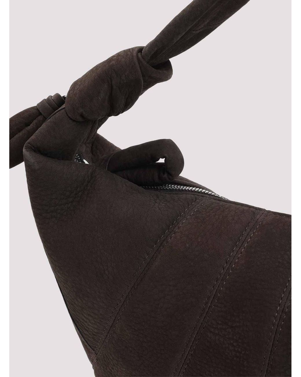 Lemaire Black Leather Fortune Croissant Bag
