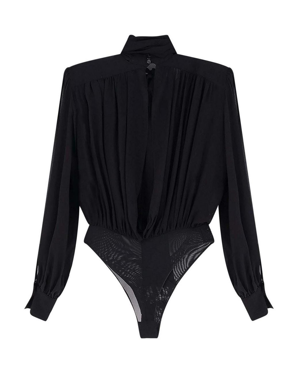 Elisabetta Franchi Blue Silk Shirt With Body Detail