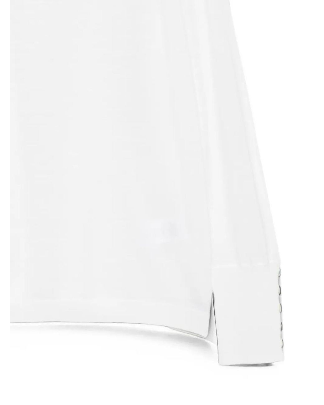 Alpha Studio White Crew Neck Sweater