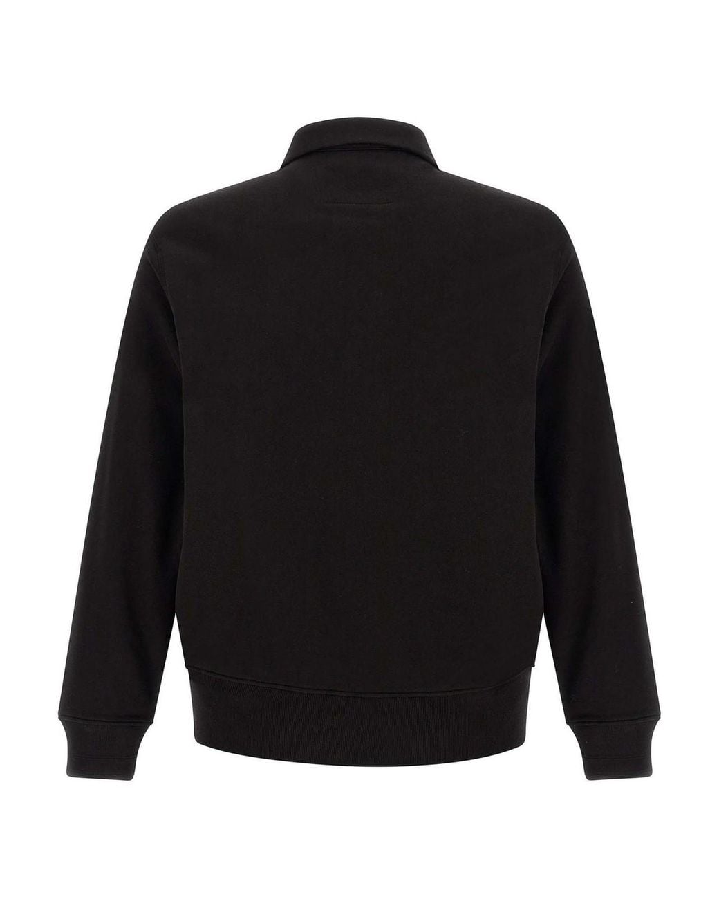 C P Company Black Cotton Fleece Sweatshirt for men