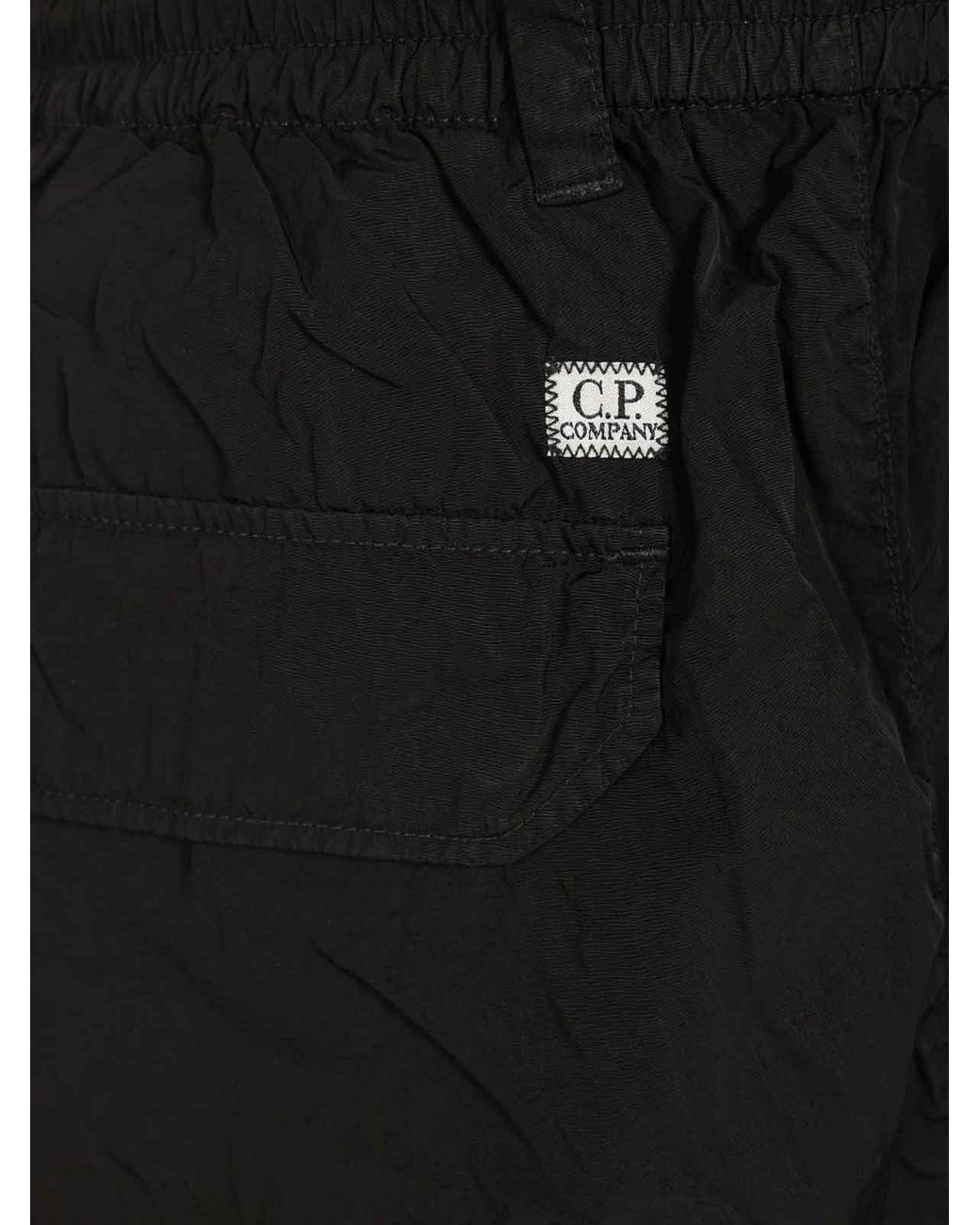 C P Company Black Cargo Pants for men