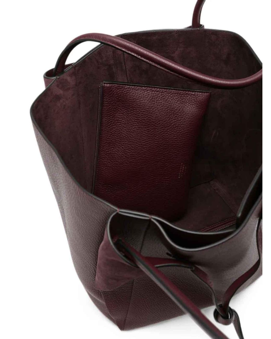 Gabriela Hearst Purple Marija Grained-Leather Tote Bag