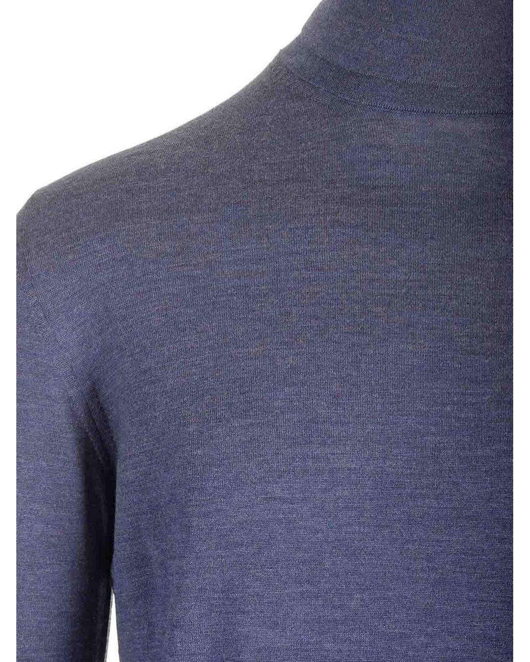 Mauro Ottaviani Blue Wool Turtleneck Wish for men