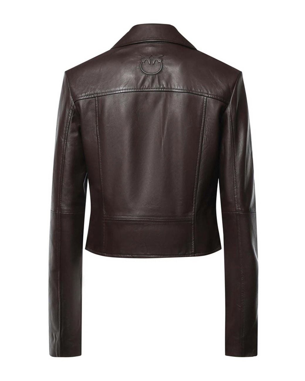 Pinko Black Nappa Leather Biker Jacket