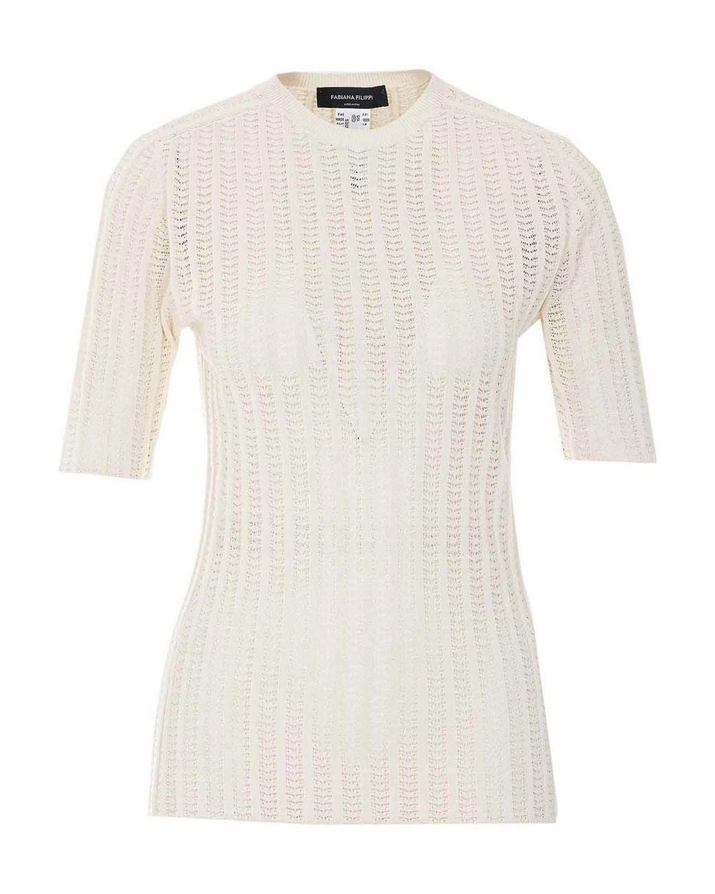 Fabiana Filippi White Ivory T-Shirt