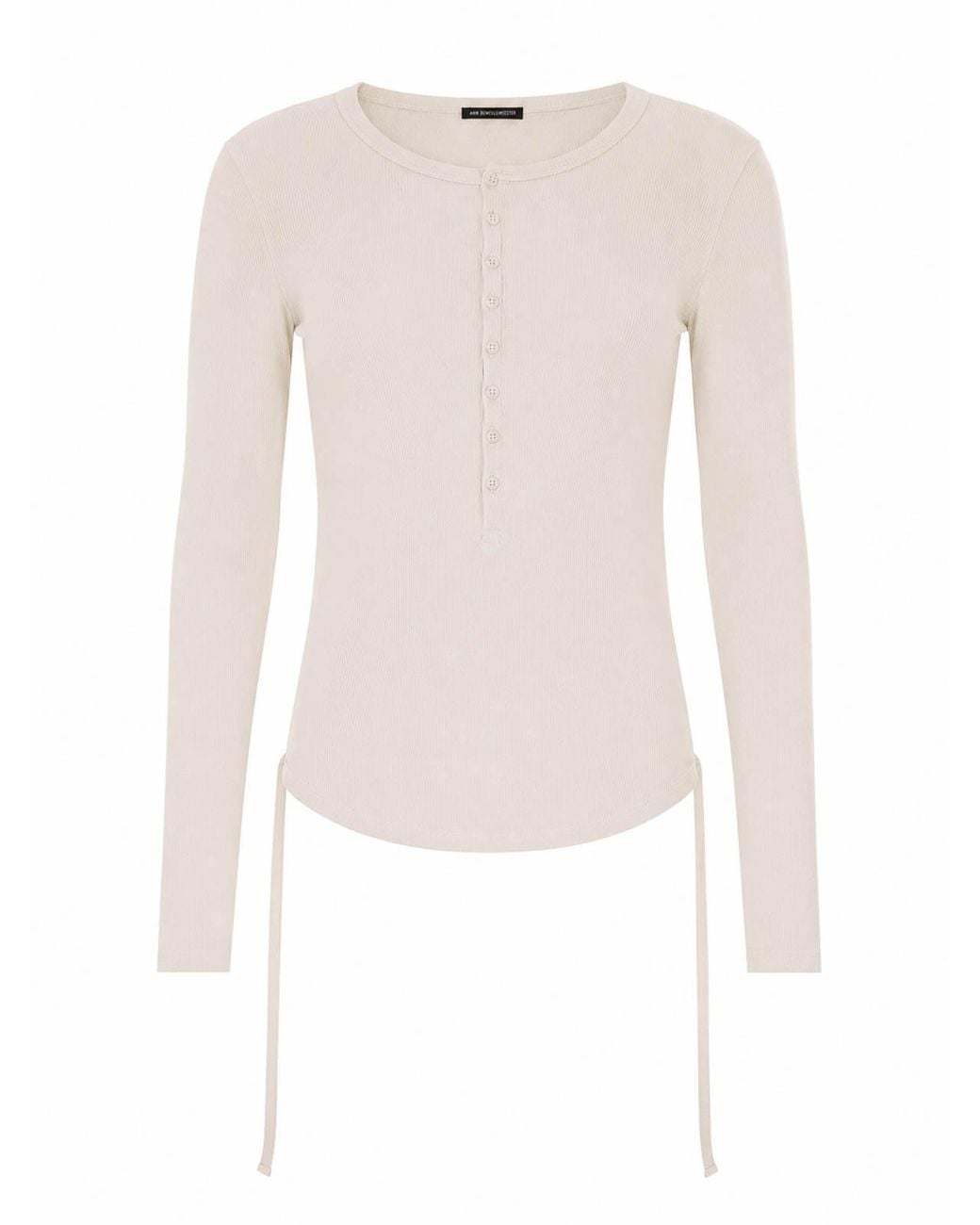 Ann Demeulemeester White Hamar Wrinkled Long Sleeves Top for men