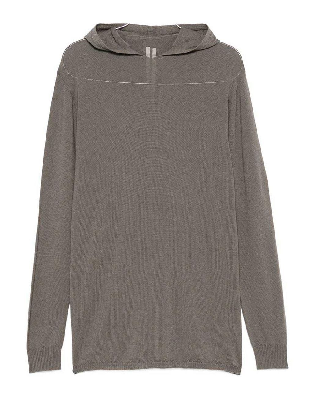 Rick Owens Gray Crew-Neck Sweater for men