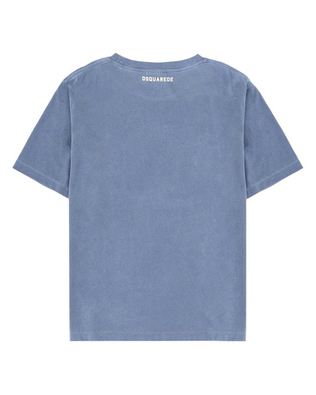 DSquared² Blue T-Shirt With Embroidery for men