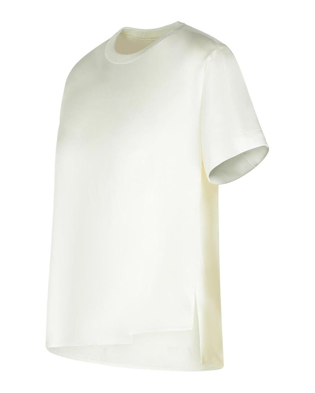 Jonathan Simkhai White Addy Acetate Blend T-Shirt