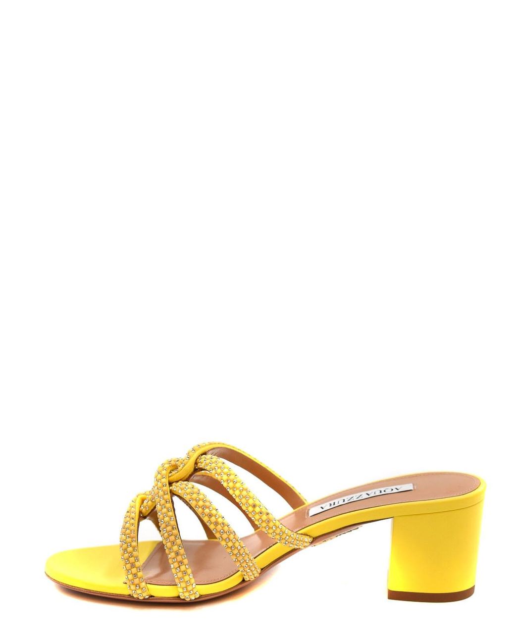 Aquazzura Yellow Leather Sandals