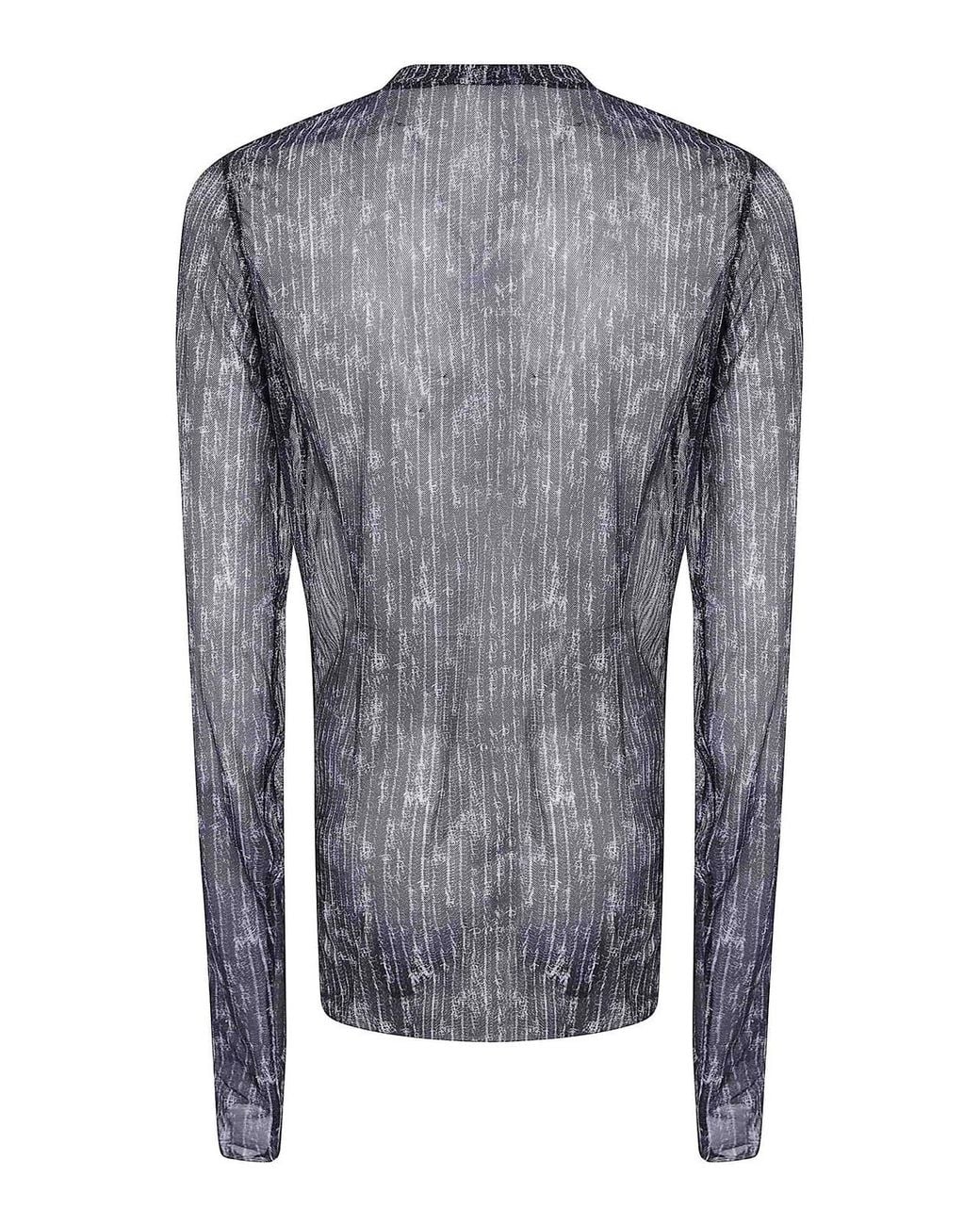 Maria Calderara Gray Loose T-Shirtgraphic Pattern Small Bi
