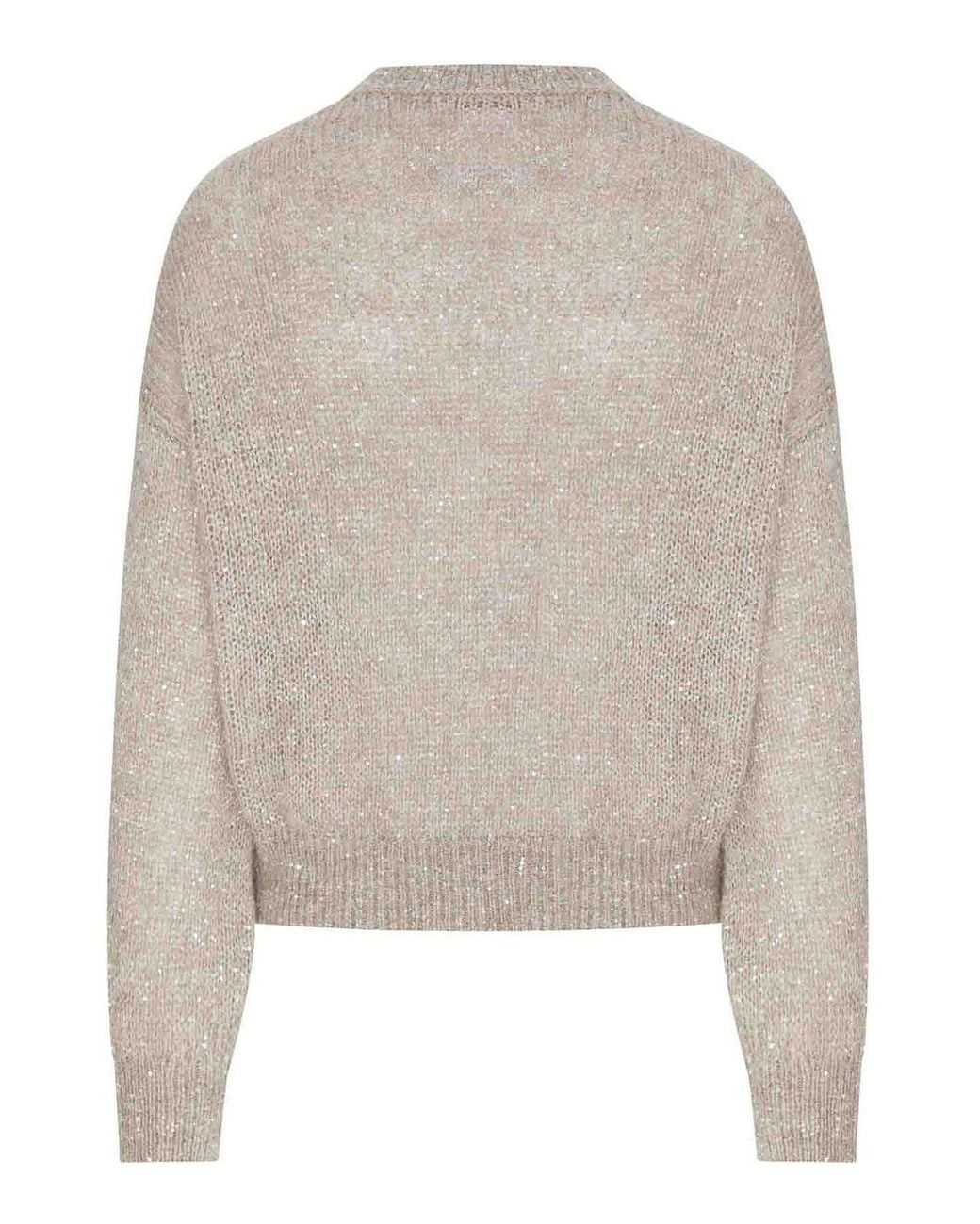 Suéter Cuello Redondo Brunello Cucinelli de color Natural