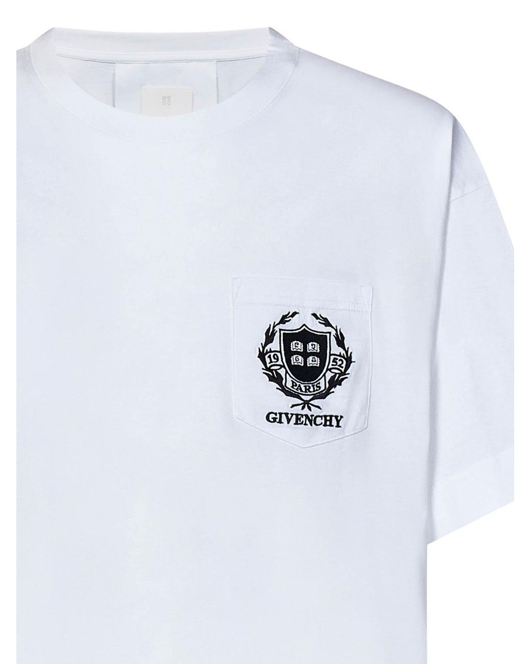 Givenchy White Crest Logo T-Shirt for men