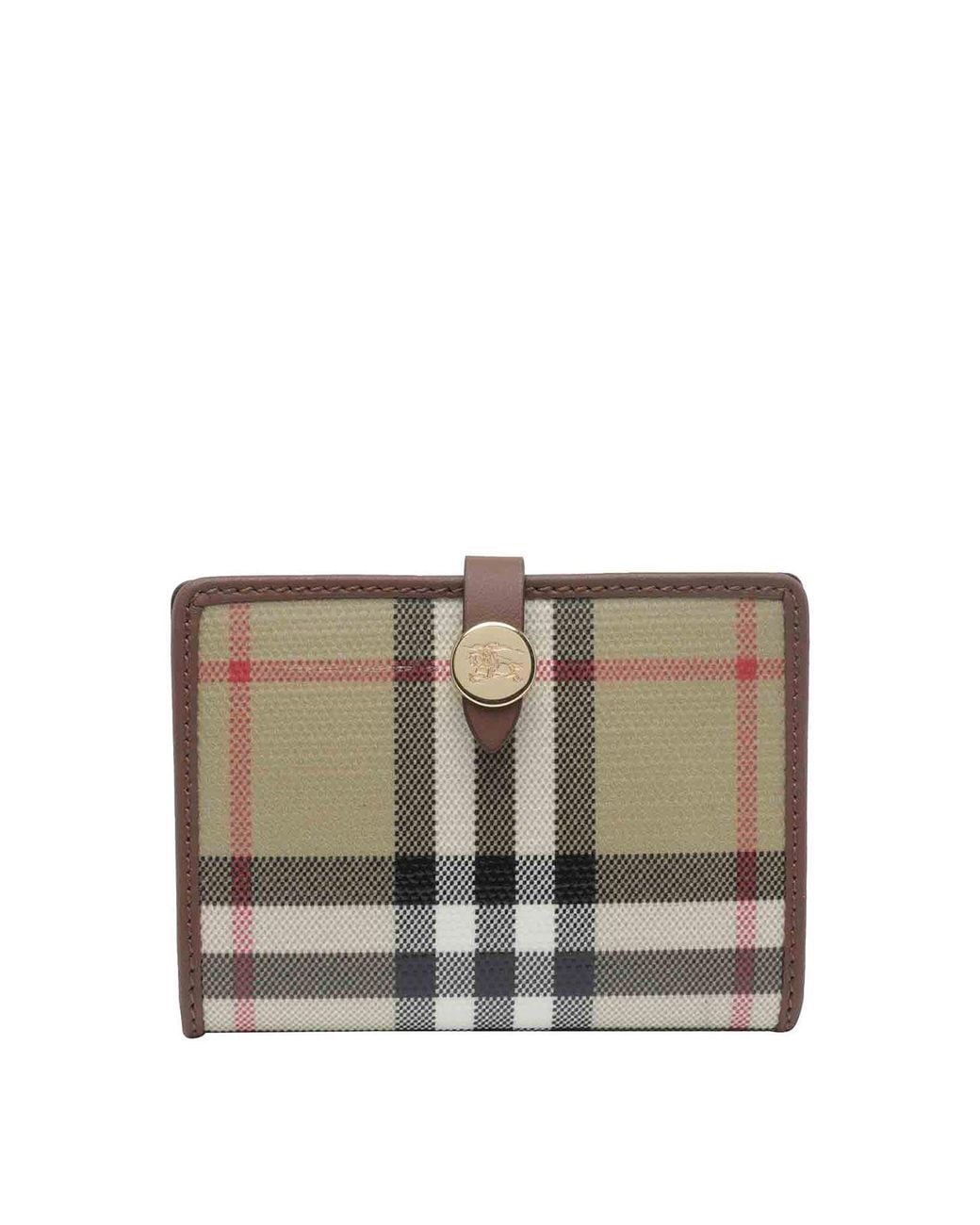 Burberry Gray Check Cards Holder