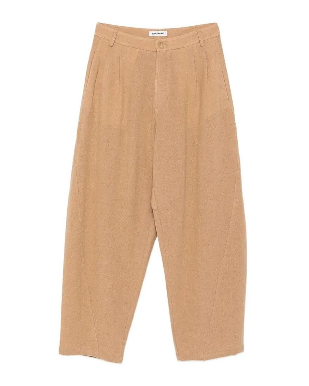 DARKPARK Natural Phebe Cashmere Wool Wide-Leg Pants