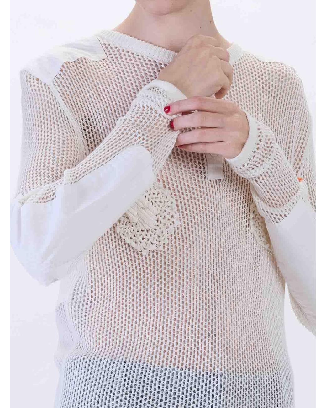 Moschino White Goose Net Shirt