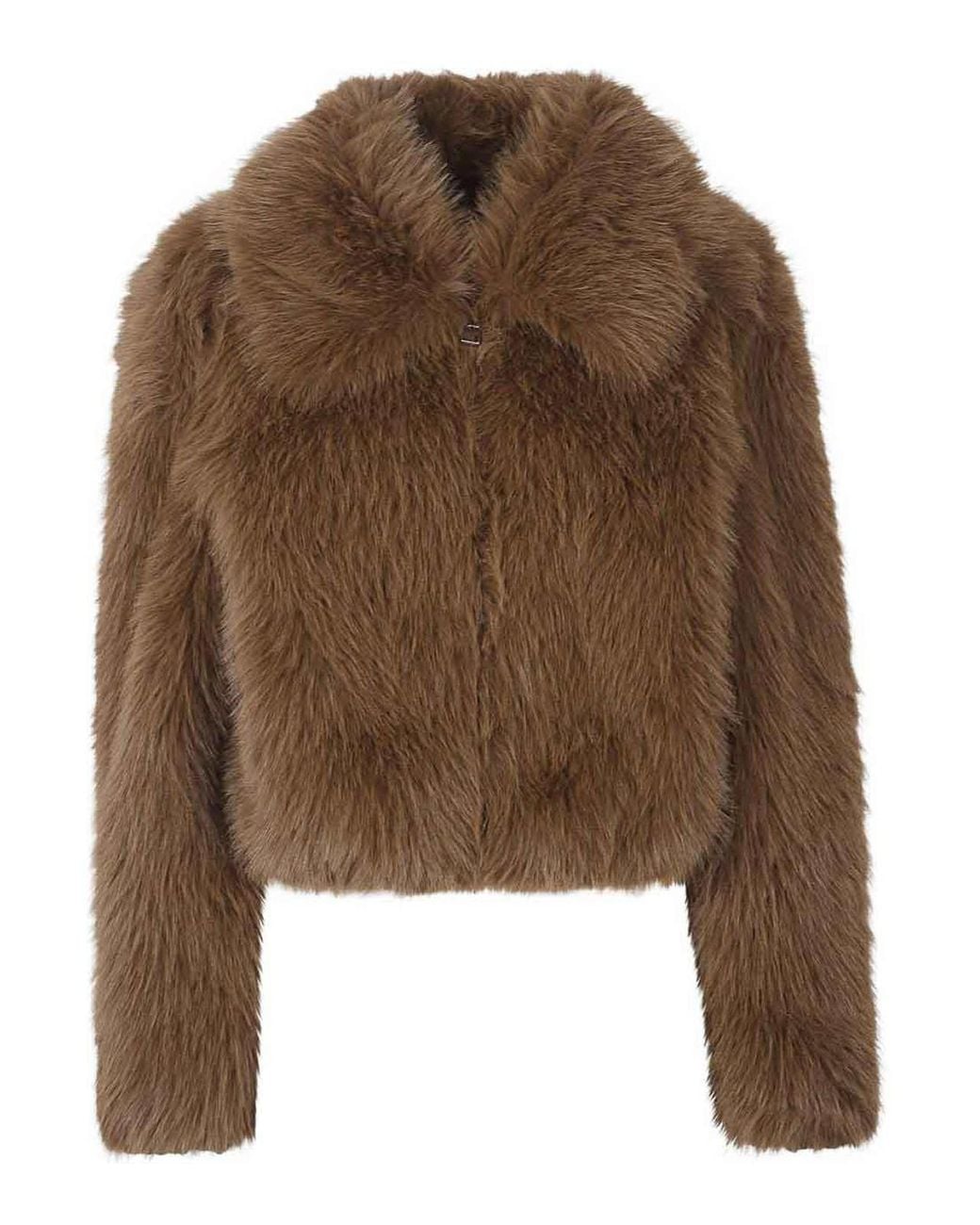 Frankie Shop Brown Hope Faux Fur Jacket