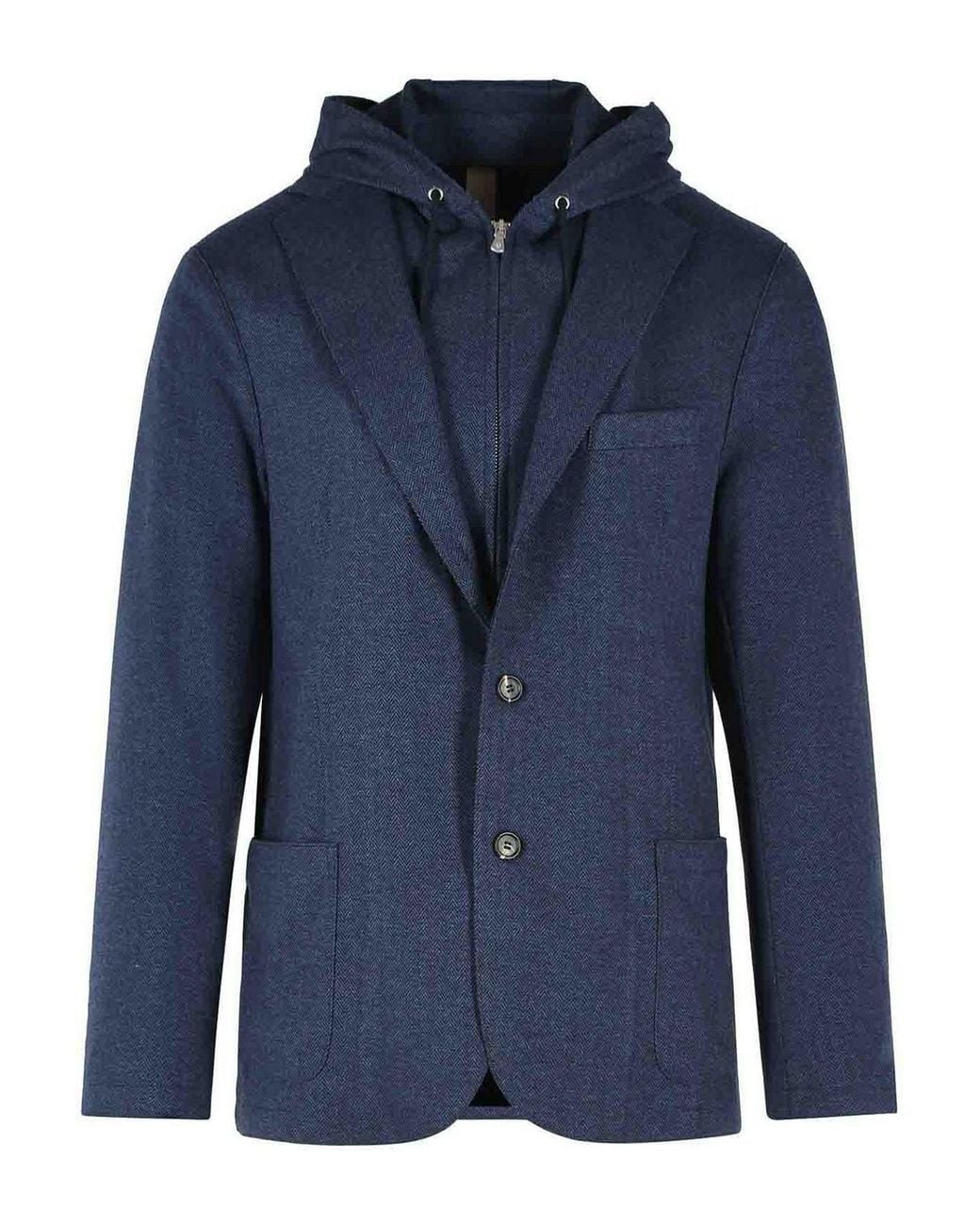 Eleventy Blue Polyester Blend Blazer for men
