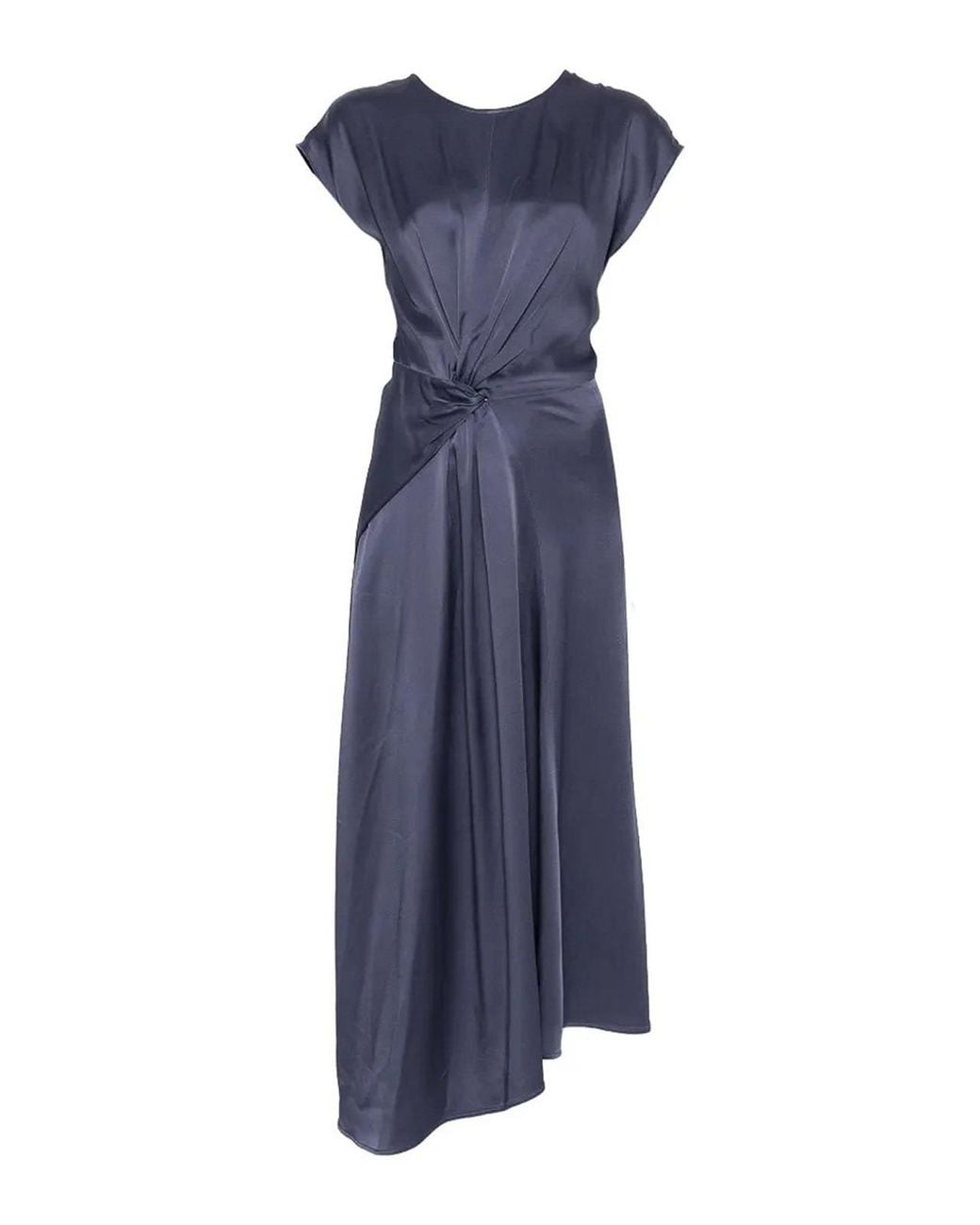 Victoria Beckham Blue Aria Twisted Midi Dress