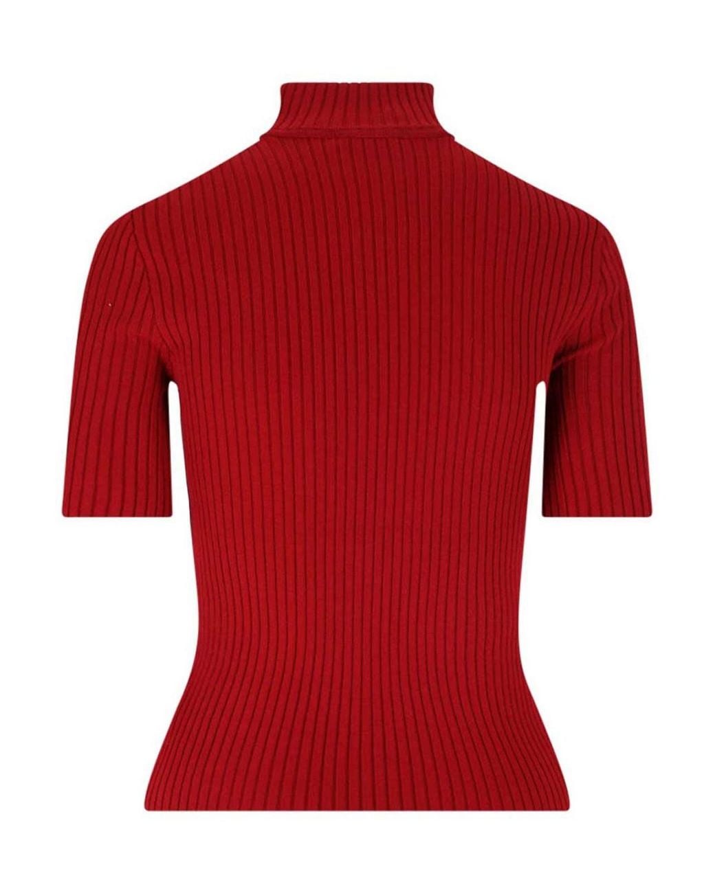 Suéter Con Escote Barco Courreges de color Red