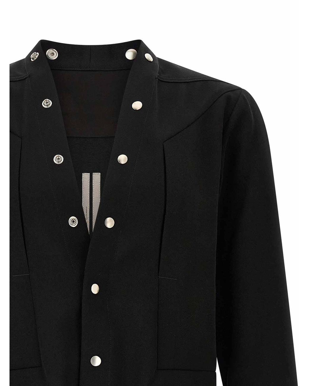 Rick Owens Black 'Larry Frogpocket' Shirt for men