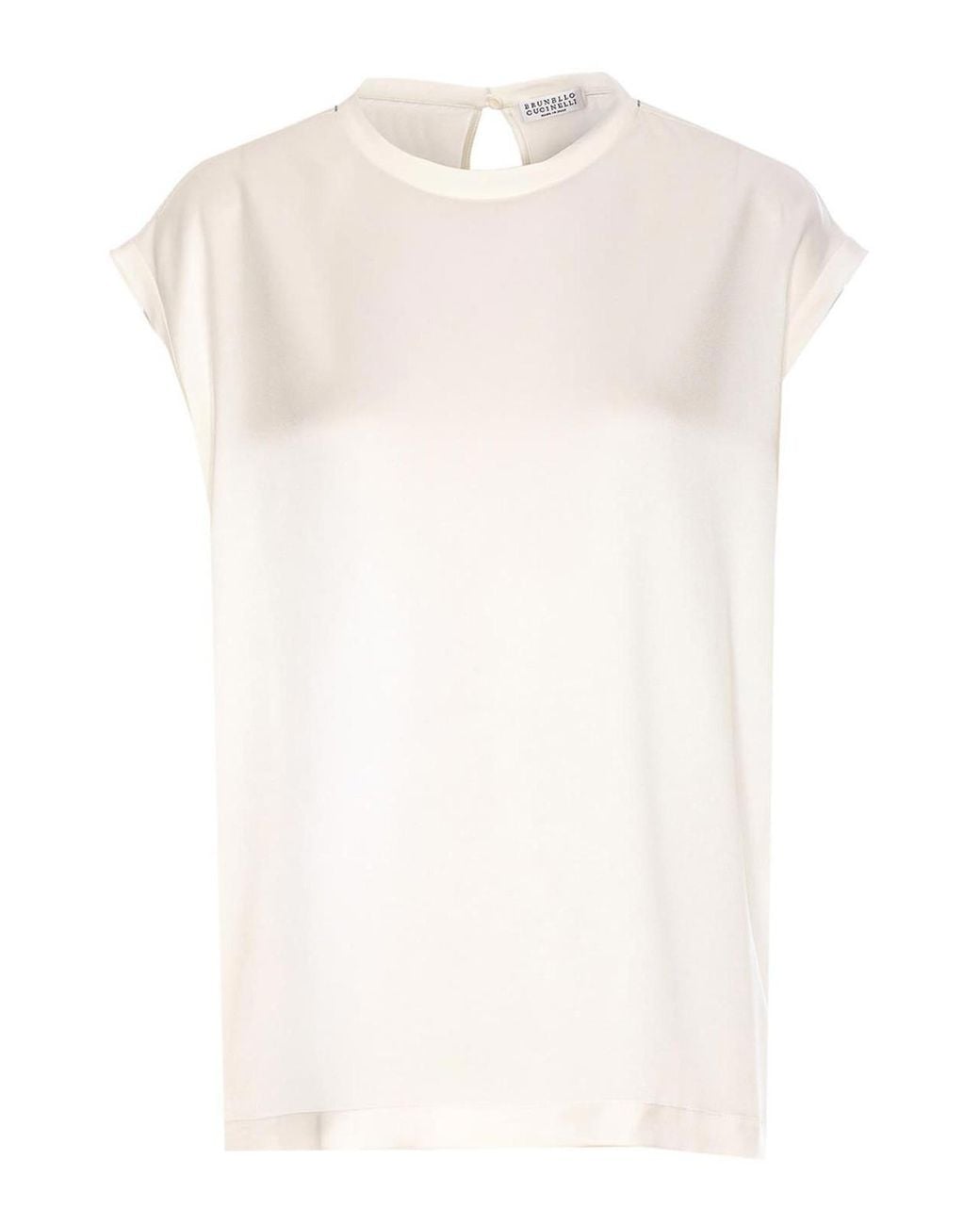 Brunello Cucinelli White Satin Shirt