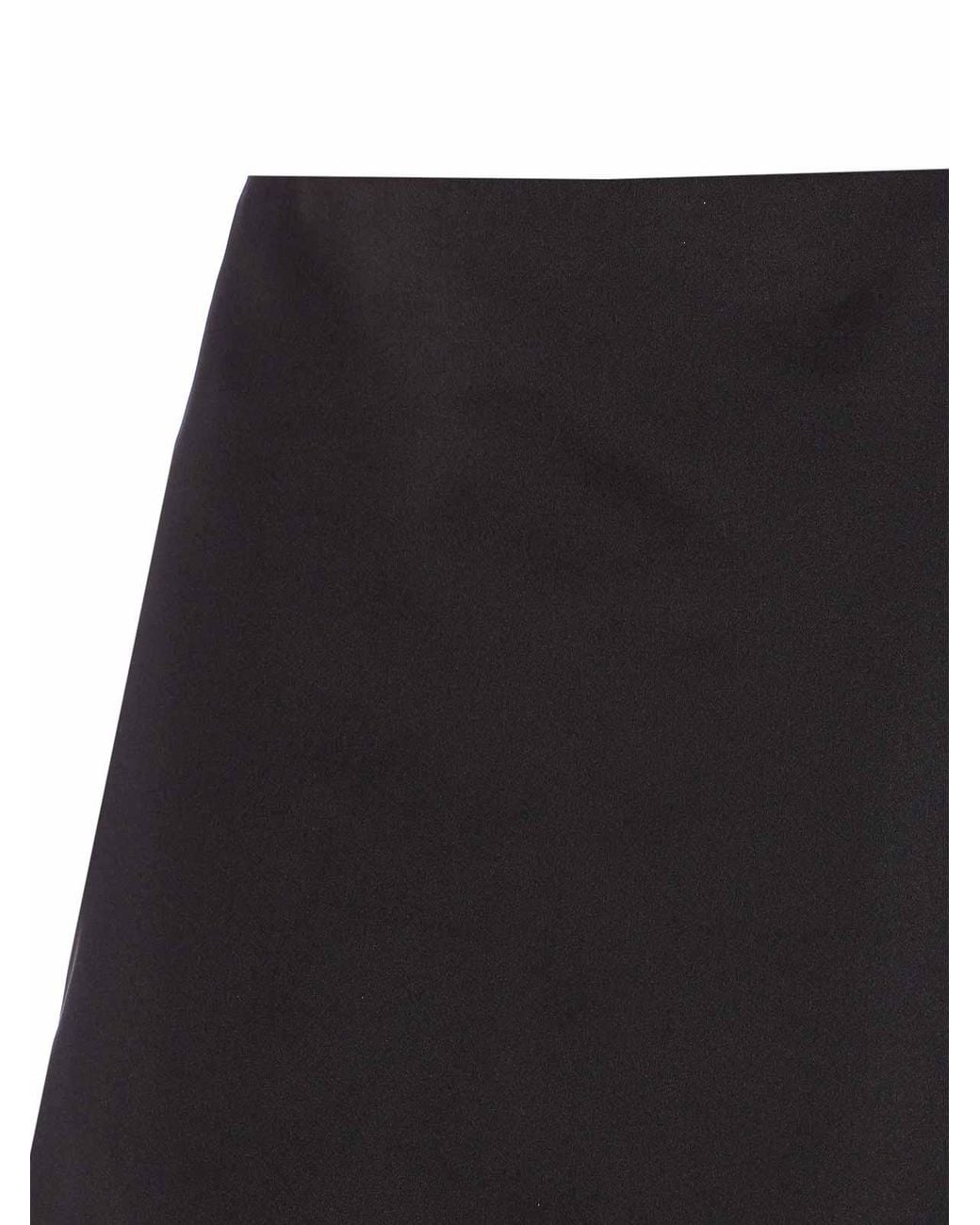 McQueen Black Midi Ruched Skirt