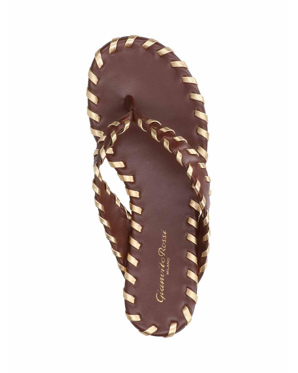 Gianvito Rossi Brown Flip-Flop Sandals