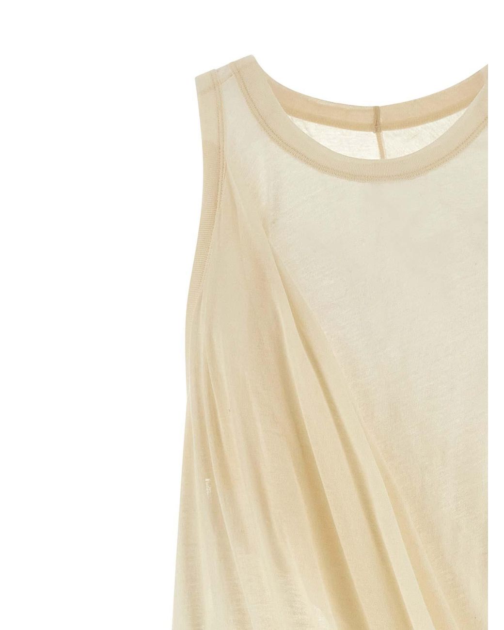 Rick Owens White Anthem Tank Top for men