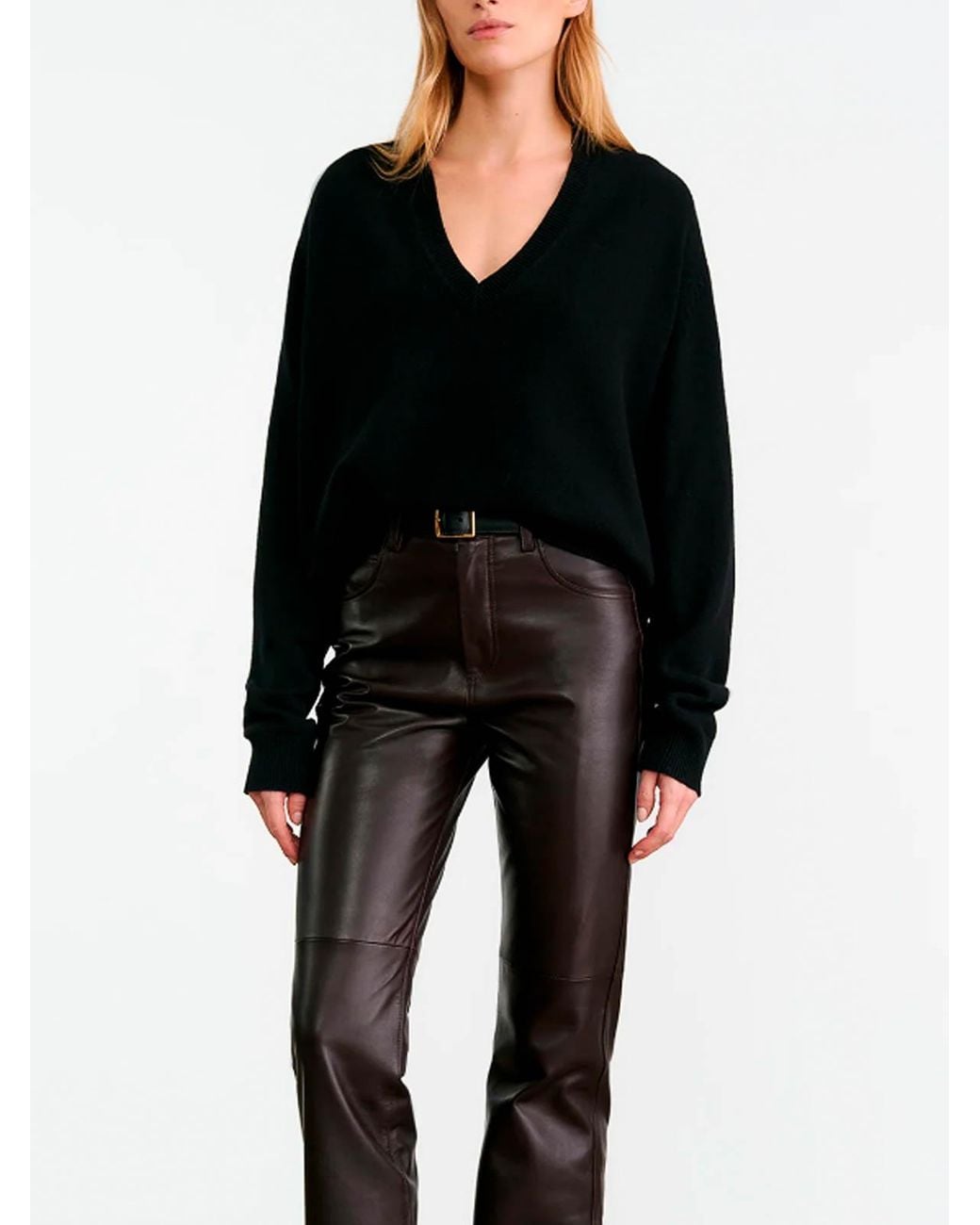 Nili Lotan Black 'Feron' V Neck Sweater
