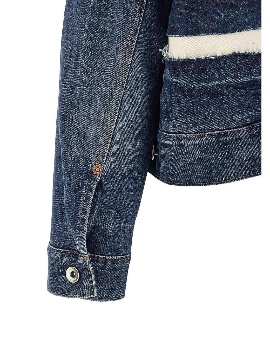 Sacai Blue Patchwork Denim Jacket
