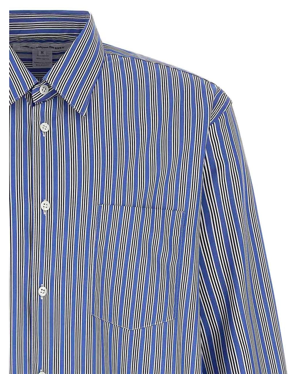 Comme des Garçons Blue Striped Shirt for men