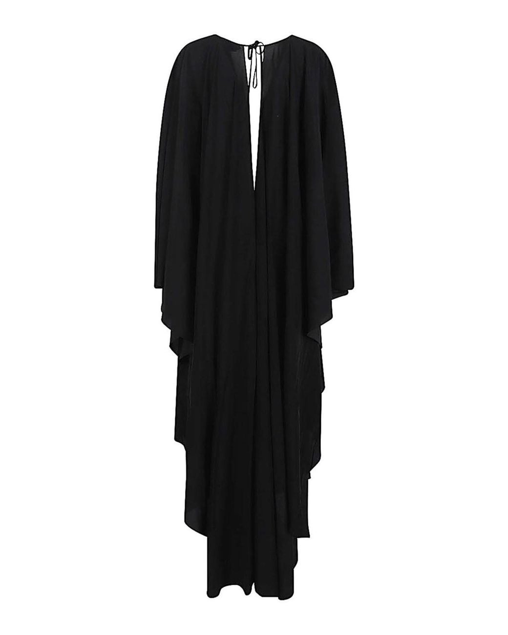 Tom Ford Black Asymmetric V-Neck Dress