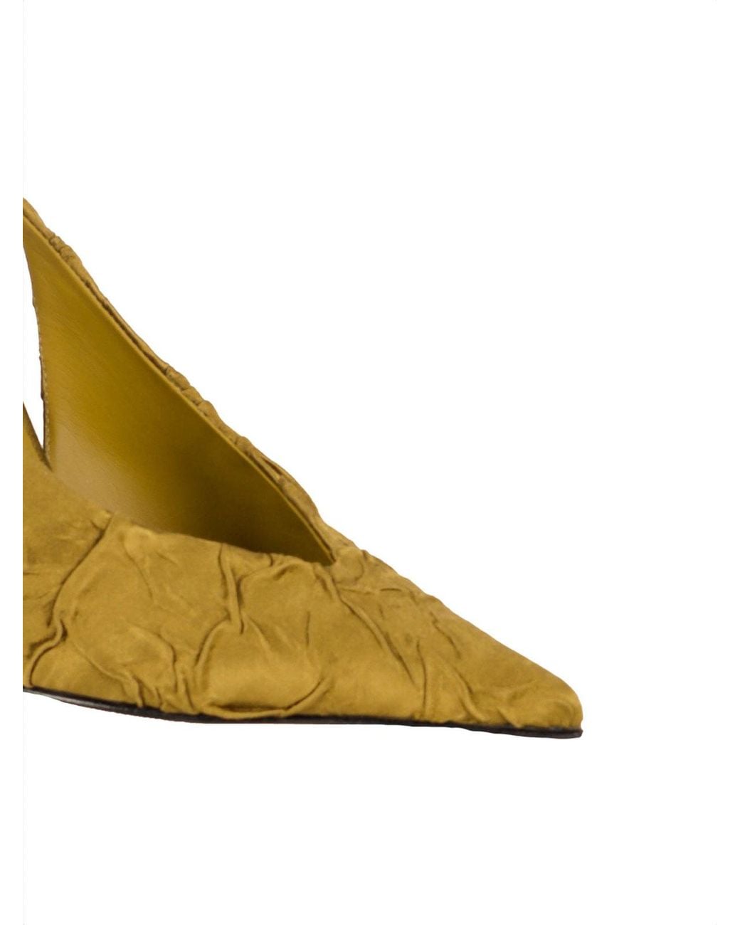 Le Silla Metallic Slingback Clevage Crinkled Fabric
