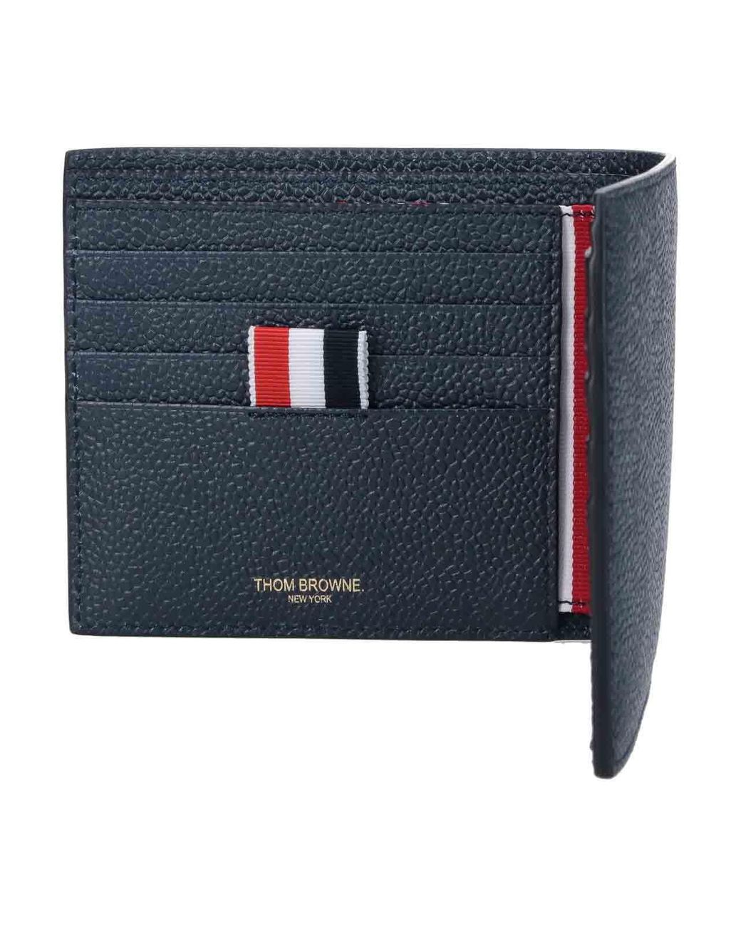 Thom Browne Blue Leather Wallet for men