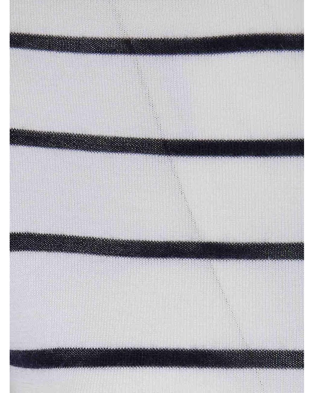Max Mara Gray Mxptabella Stripes Silk Cashmere Sweater