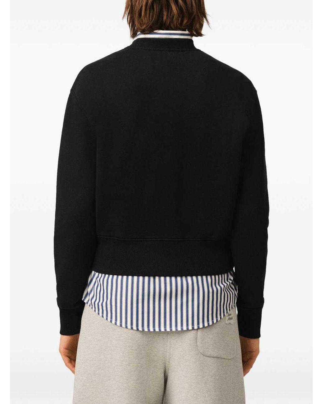 AMI Black Ami De Coeur Cotton Sweatshirt