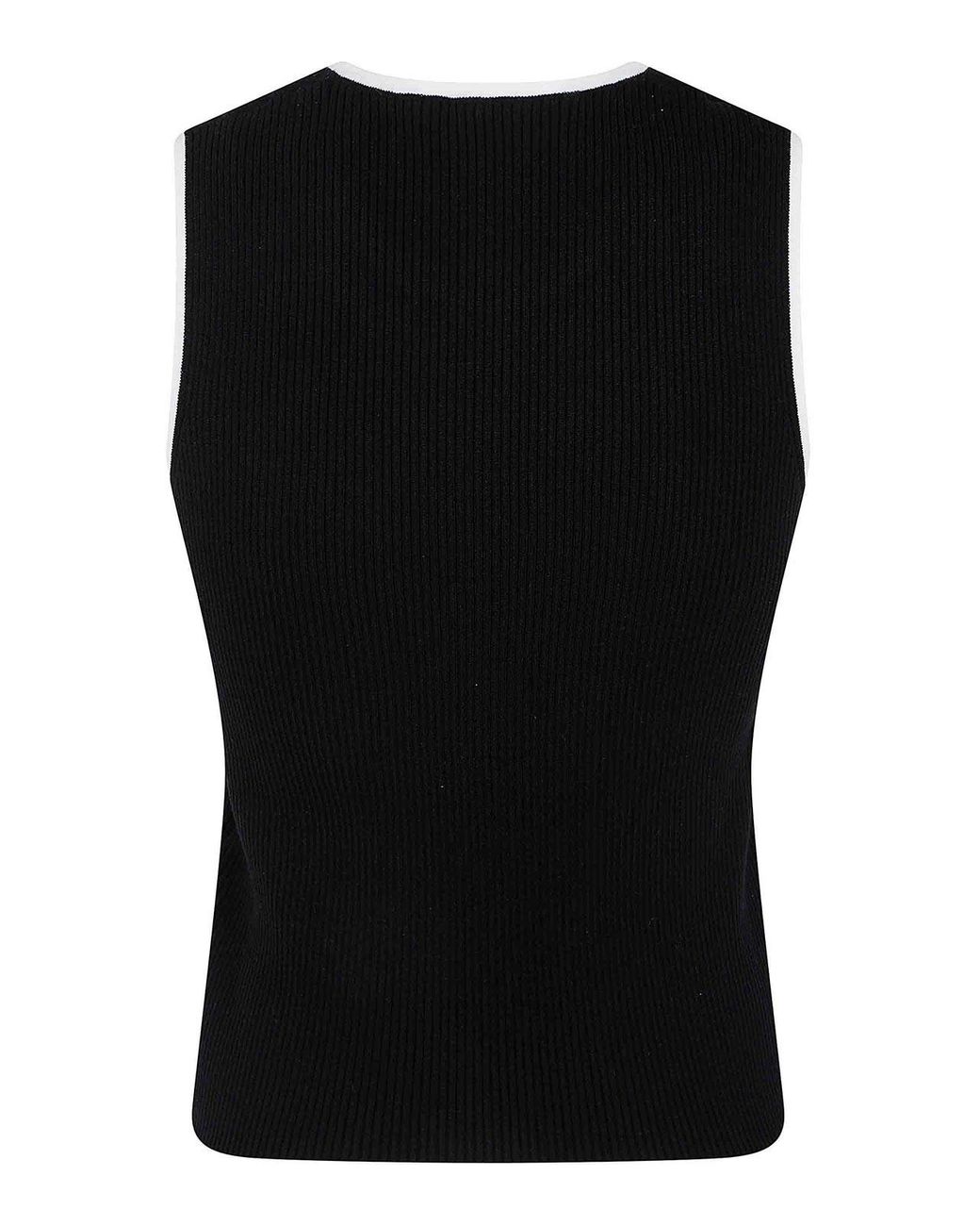 Amiri Black Ma Rib Knit Tank Top