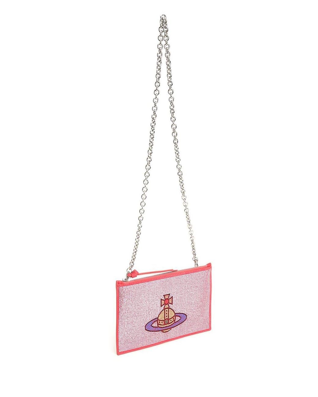 Vivienne Westwood Pink Decorated Clutch Bag