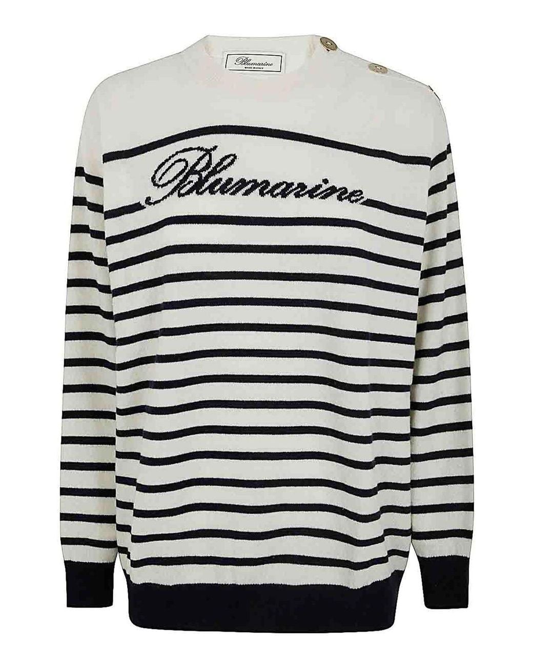 Pull Col Rond Blumarine en coloris Gray