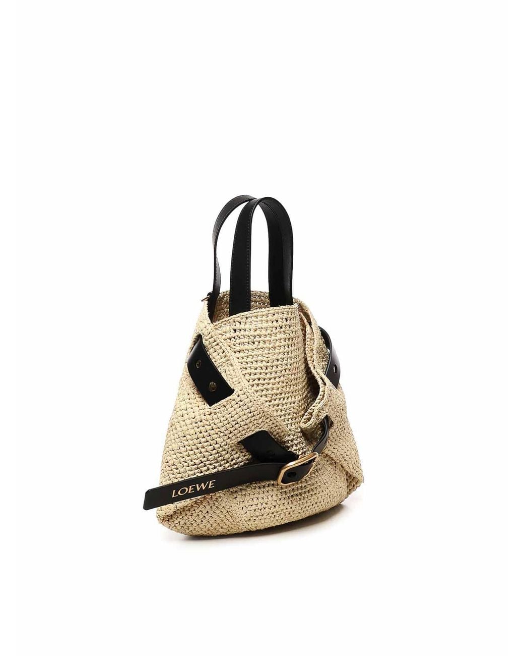 Borsa Shopper Mini Perforata di Loewe in White