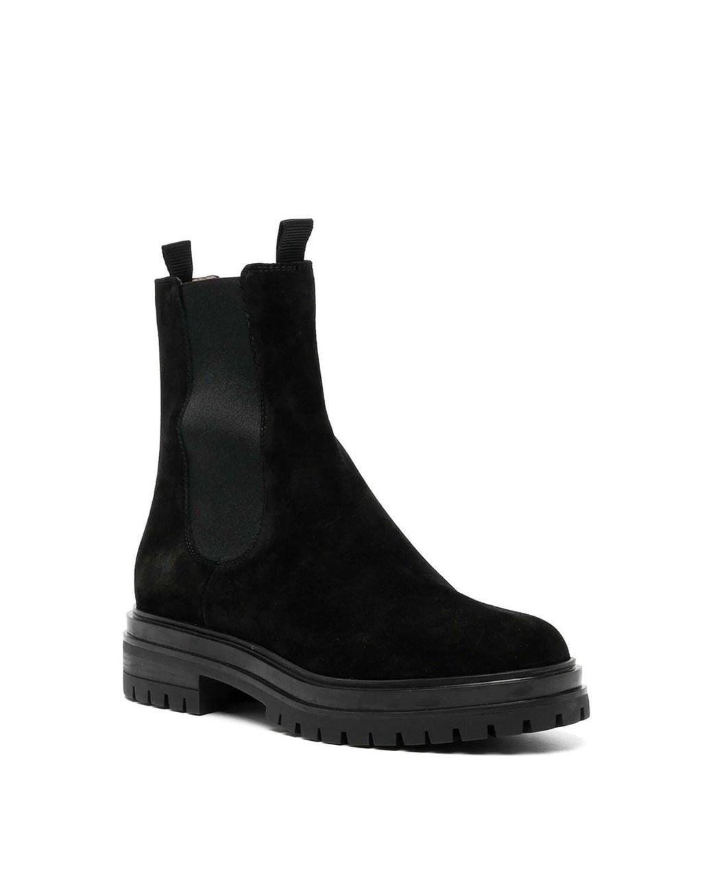 Gianvito Rossi Black Leather Chelsea Boots