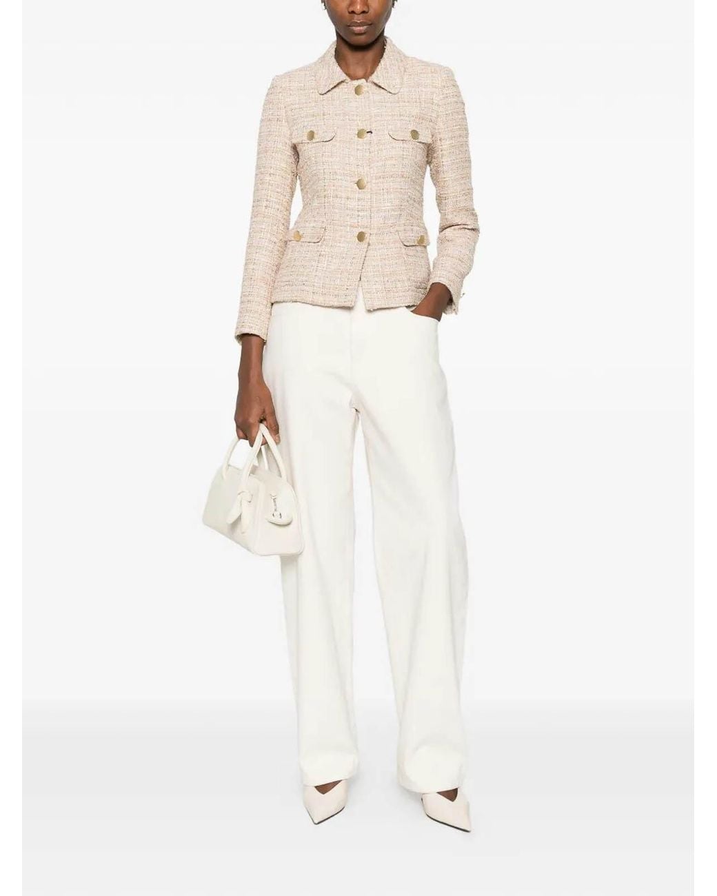 Giacca Con Bottoni India di Tagliatore in Natural