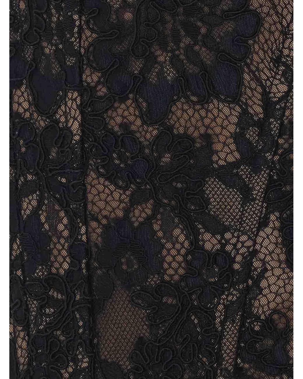 Self-Portrait Black Lace Corset Top