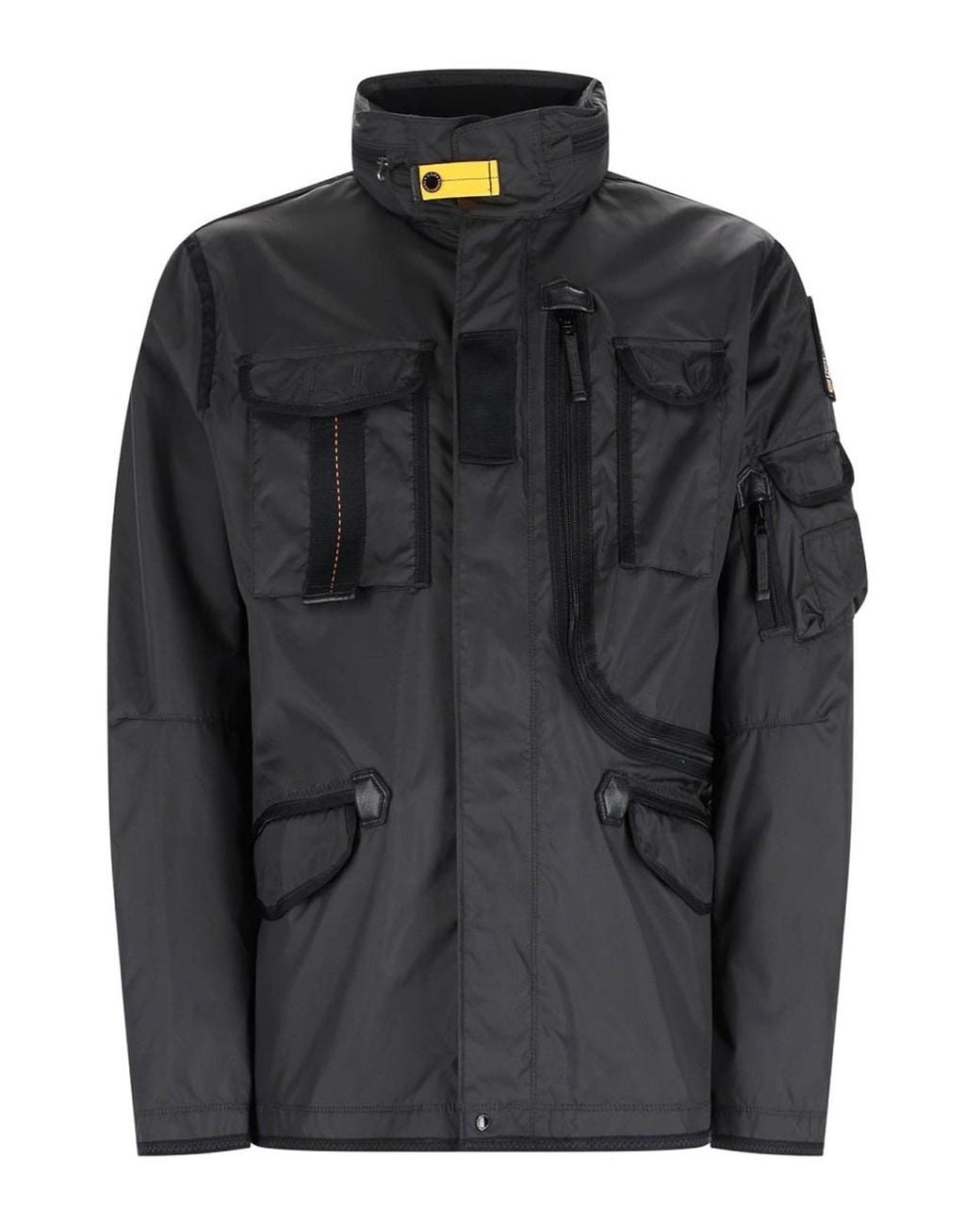 Parajumpers Black Morgan Spring Hooded Raincoat for men