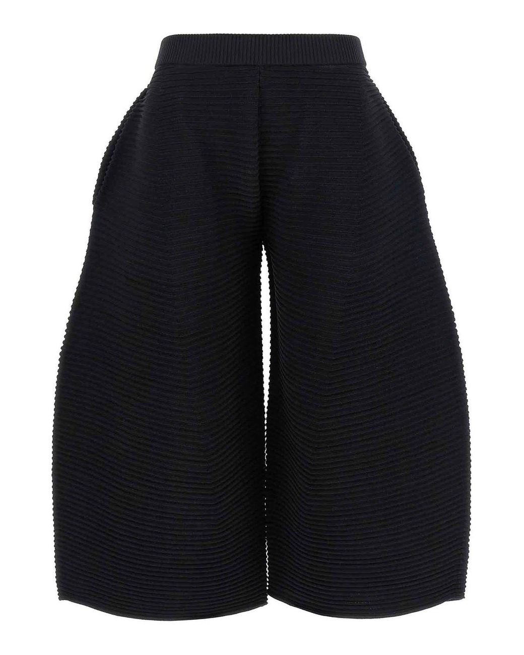 Issey Miyake Blue Corrugated Knit Pants