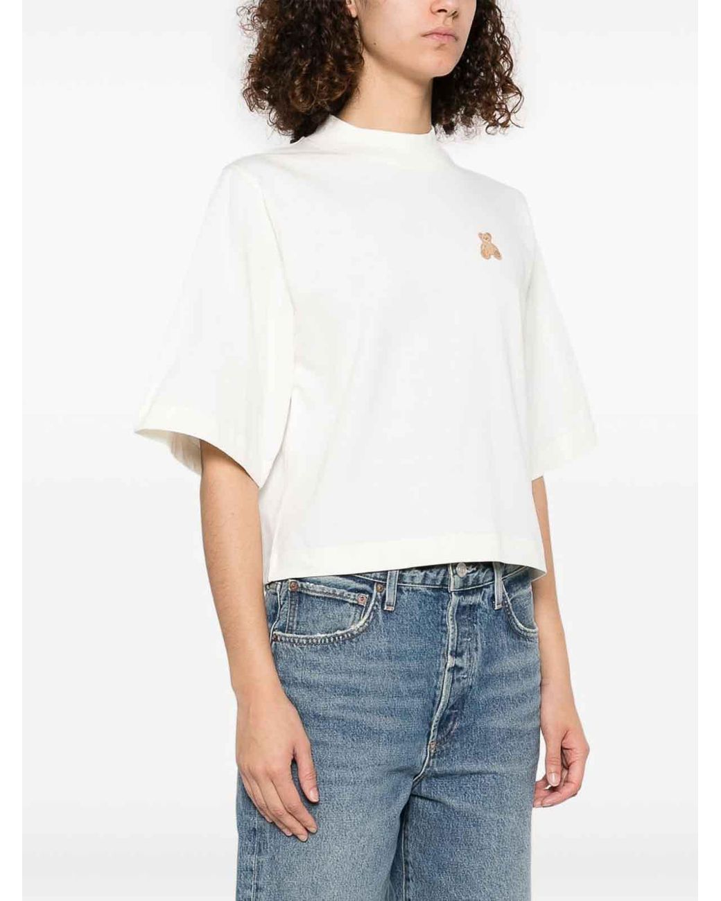 Palm Angels White T-Shirt Mini Bear