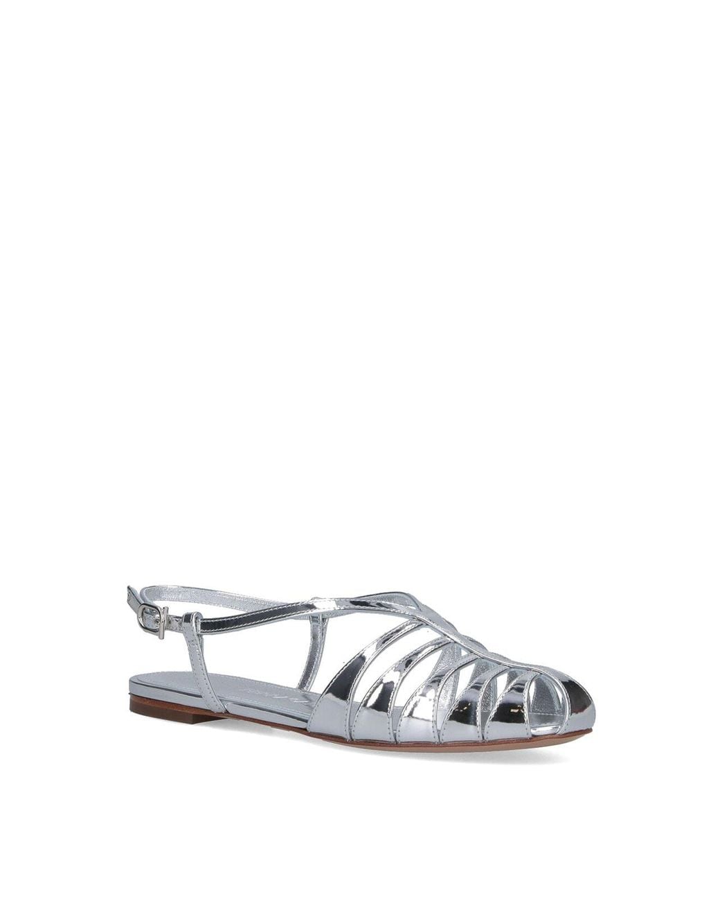 Ferragamo White Cage Sandals