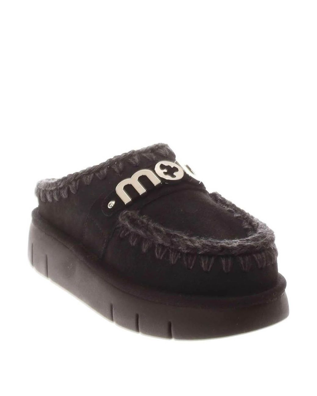 Mou Eskimo Black Bounce Clog Metal Logo