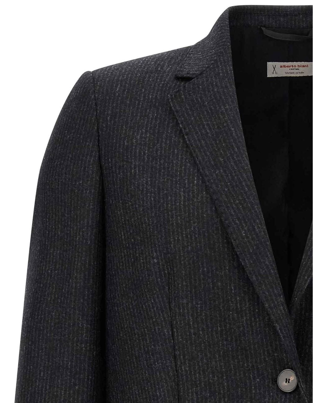Alberto Biani Black America Wool Blazer